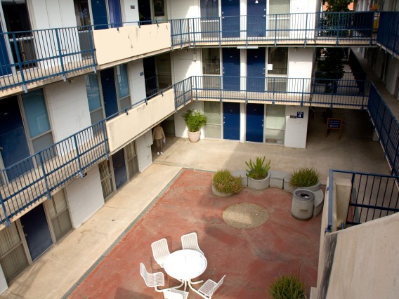 Babcock dorm courtyard