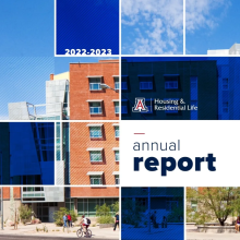 Housing & Residential Life annual report cover 2022-23